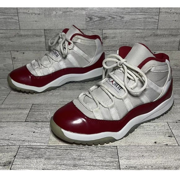 Nike Air Jordan 11 XI Retro Cherry Red White 378039-116 Youth
